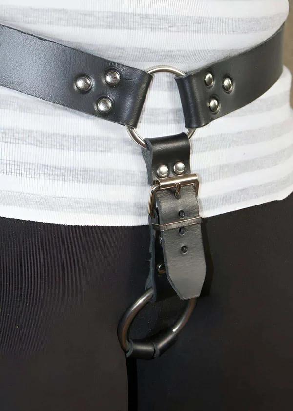 Men's Leather Harness Belt - Adjustable Waist Accessory