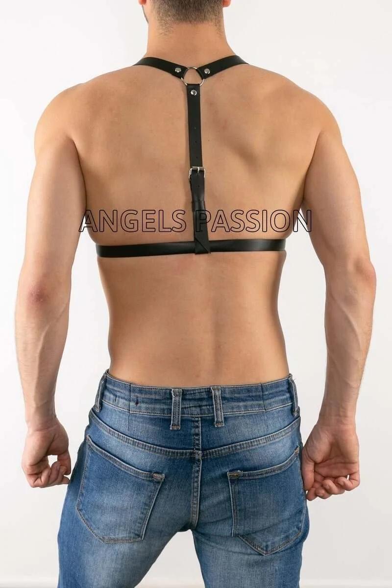 Men's Leather Harness: Adjustable Chest Body Accessory