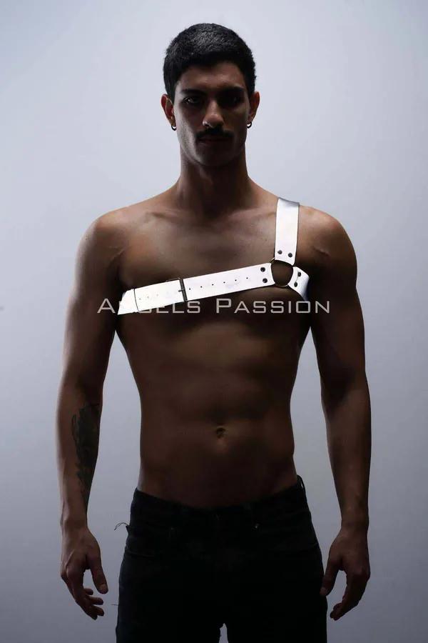 Men's Reflective One Shoulder Chest Harness - Adjustable Fit