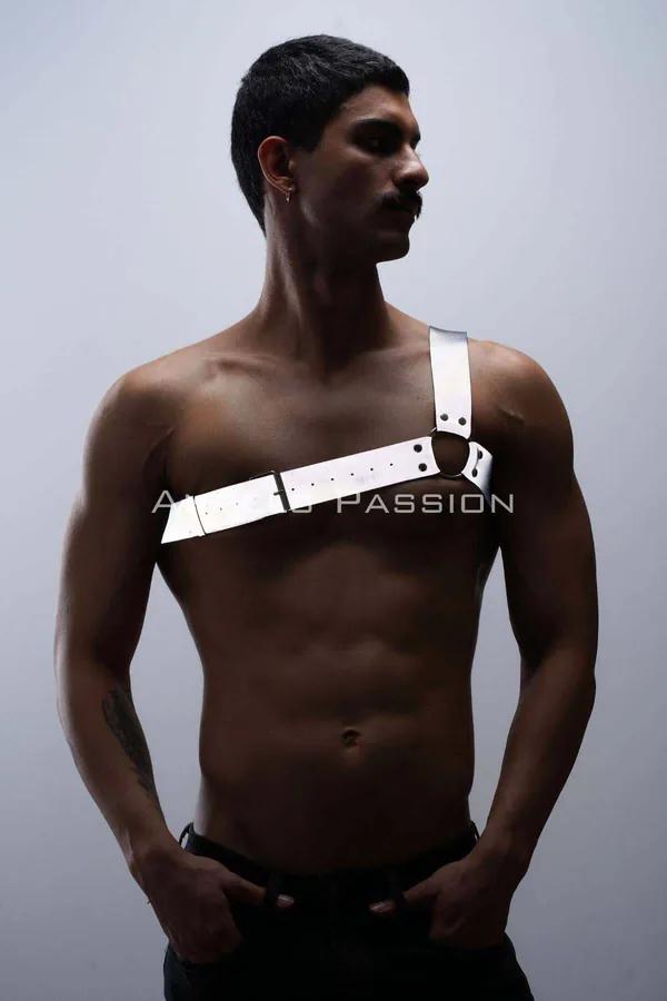 Men's Reflective One Shoulder Chest Harness - Adjustable Fit