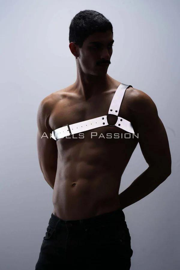 Men's Reflective One Shoulder Chest Harness - Adjustable Fit