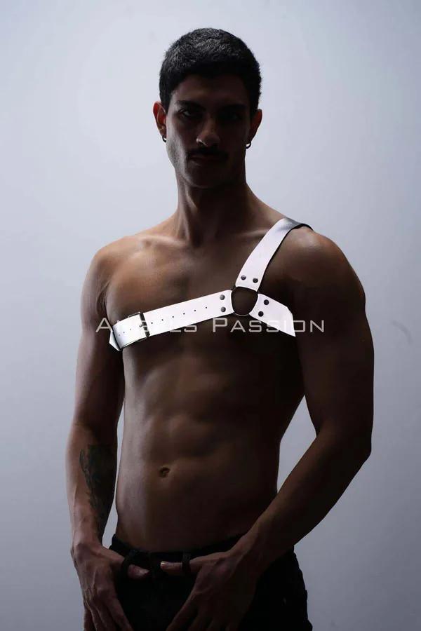Men's Reflective One Shoulder Chest Harness - Adjustable Fit