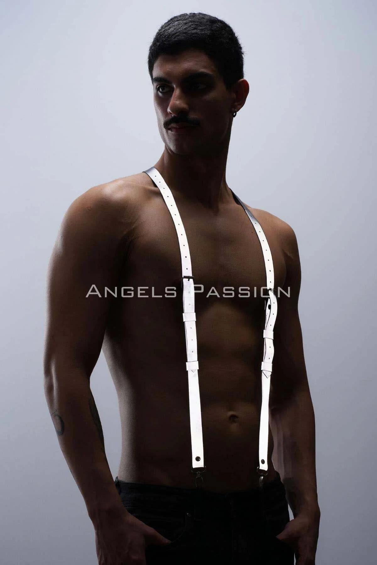 Reflective Mens Harness Straps – Adjustable Nightlife Clubwear