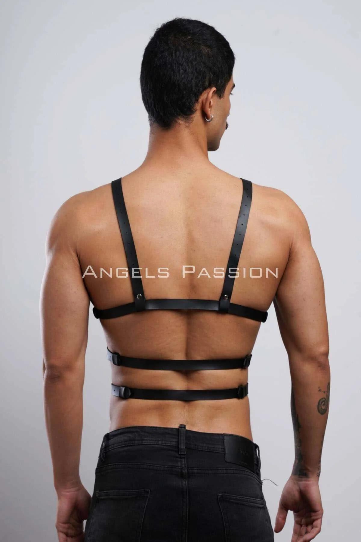 Mens Leather Harness – Adjustable Chest Body Strap for Men