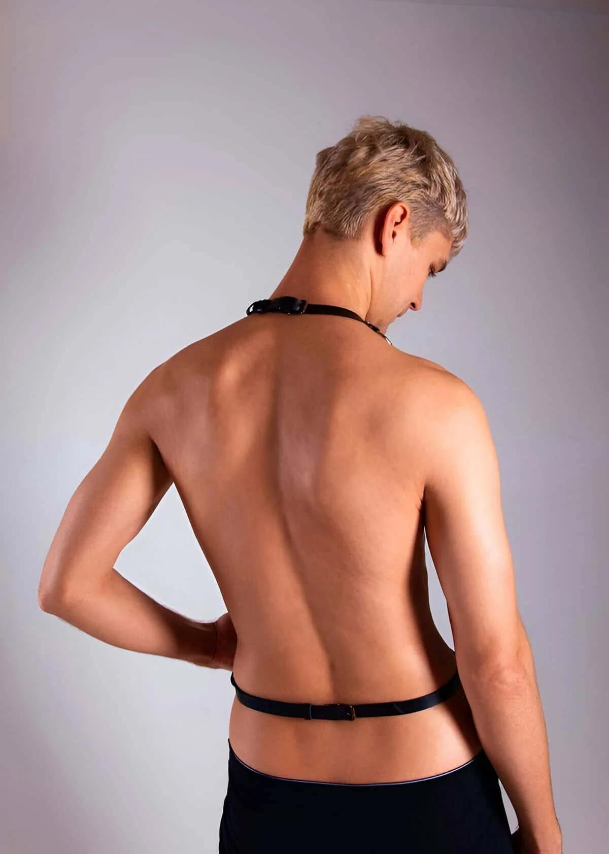 Men's Leather Harness Adjustable Body Chest Straps Style