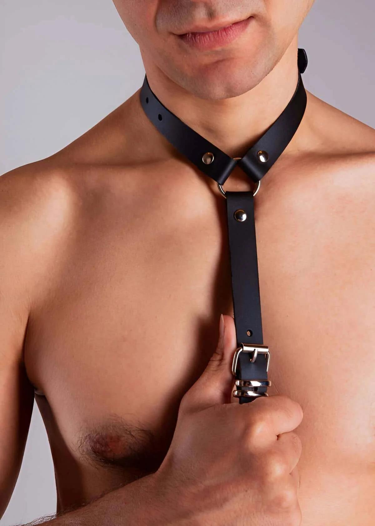 Men's Leather Harness Adjustable Body Chest Straps Style