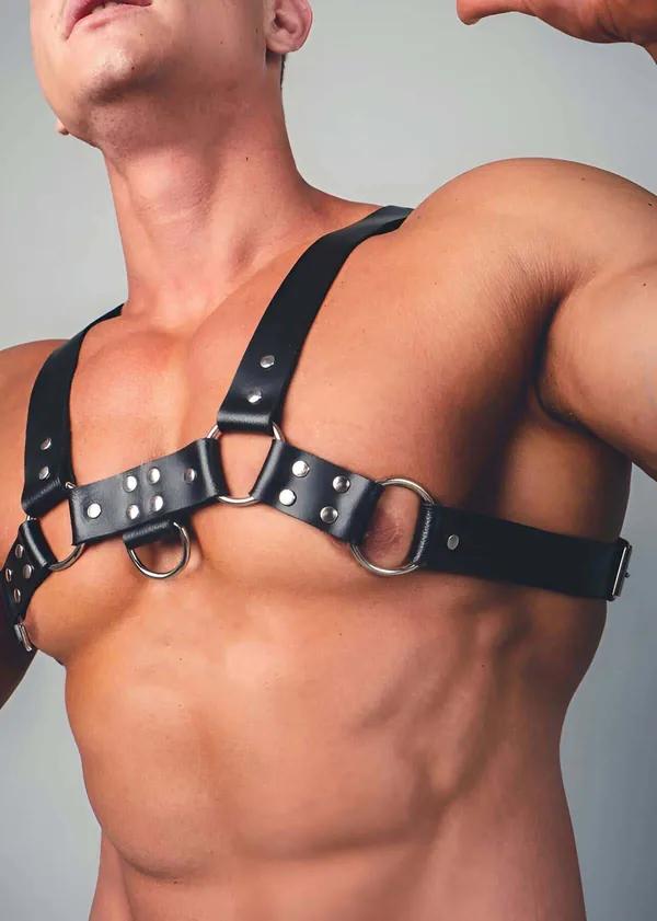 Adjustable Chest Harness with Central O-Ring & Straps