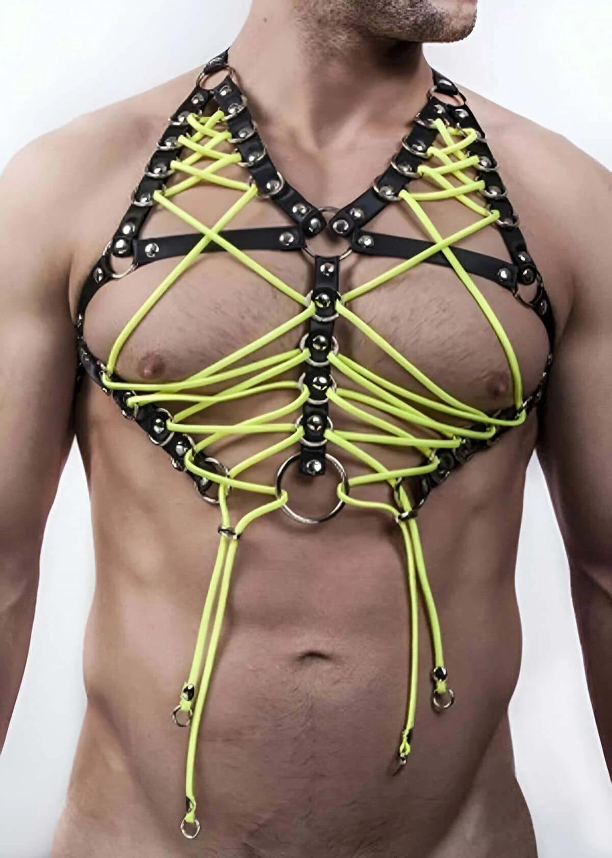 Sleek Men's Rubber Top Harness