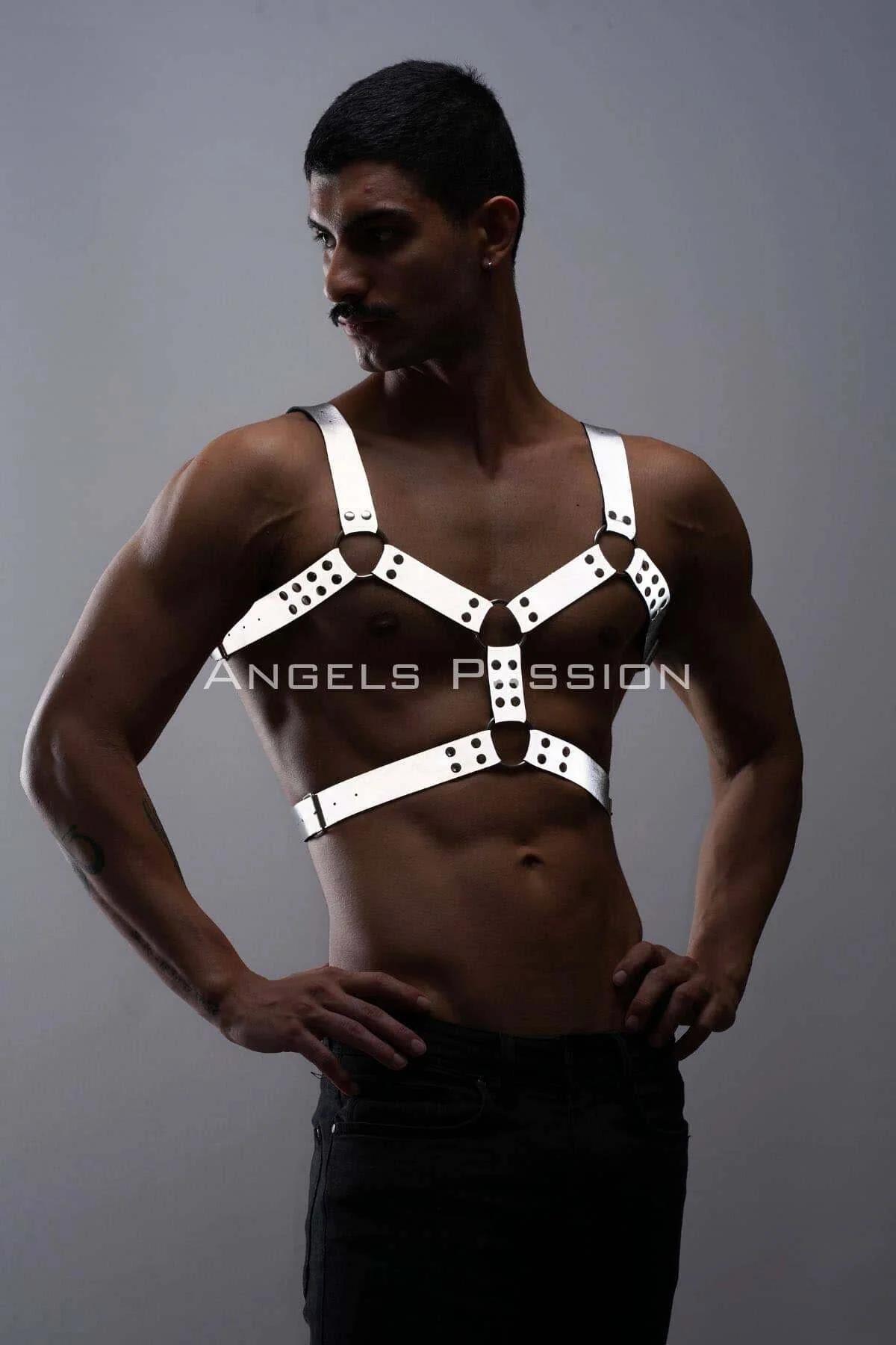 Men's Reflective Chest Harness – Adjustable Style Statement