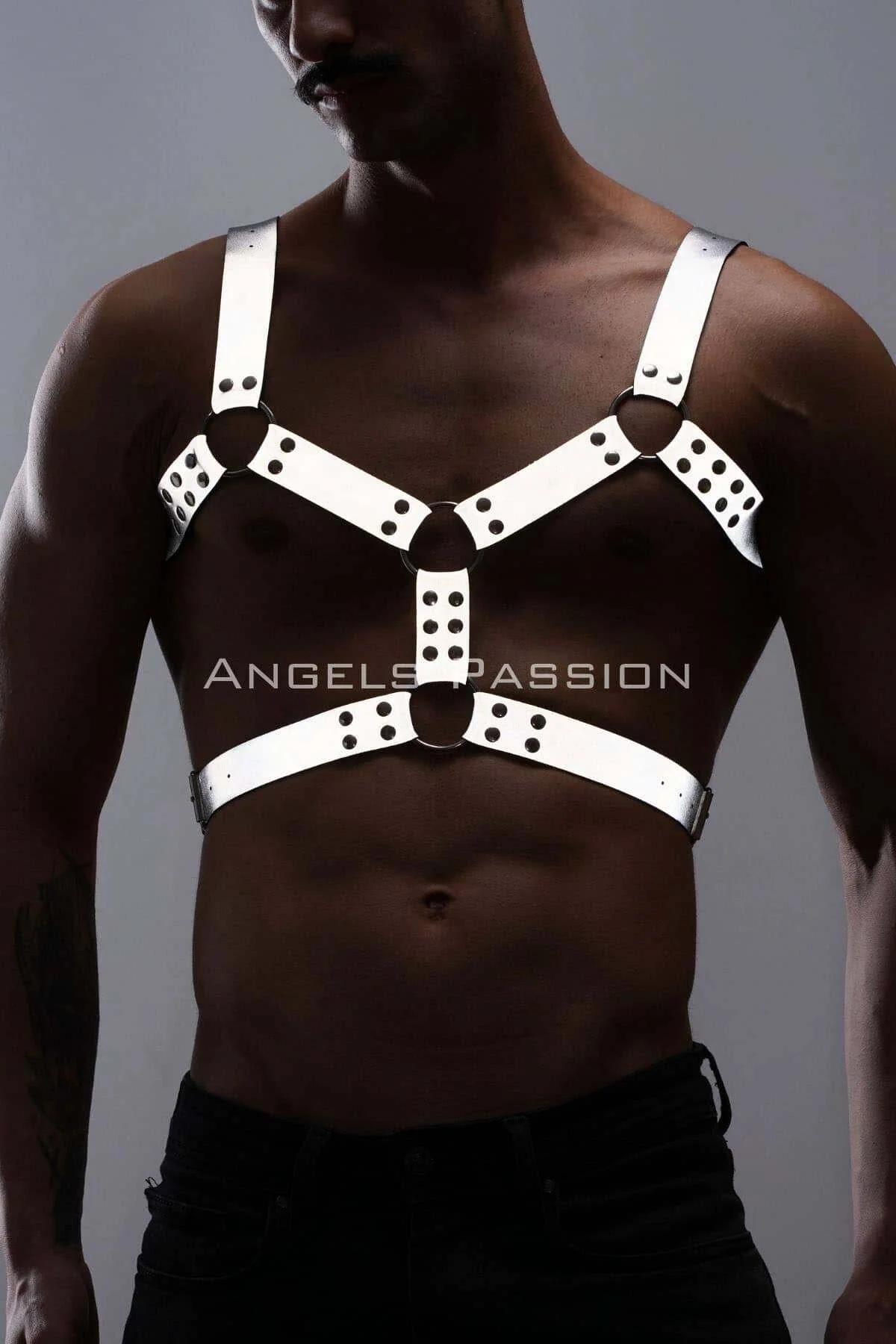 Men's Reflective Chest Harness – Adjustable Style Statement