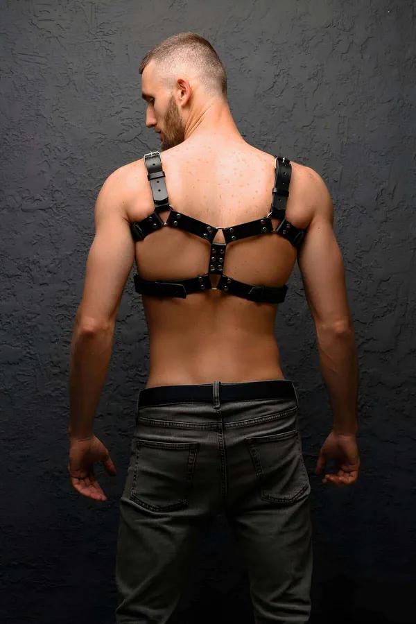 Men's Leather Harness Adjustable Chest Body Straps