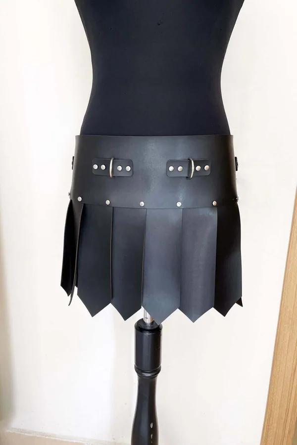 Men's Leather Skirt Adjustable Gladiator Waist Design