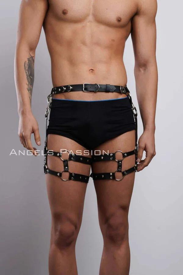 Men's Leather Leg Harness – Adjustable Thigh Garter