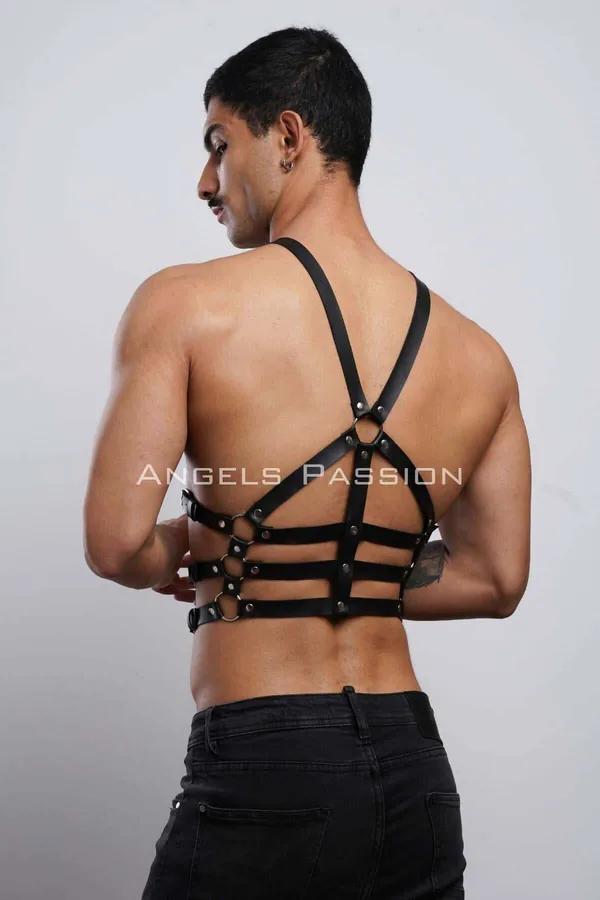 Strappy Cage Body Harness with O-Ring Detail