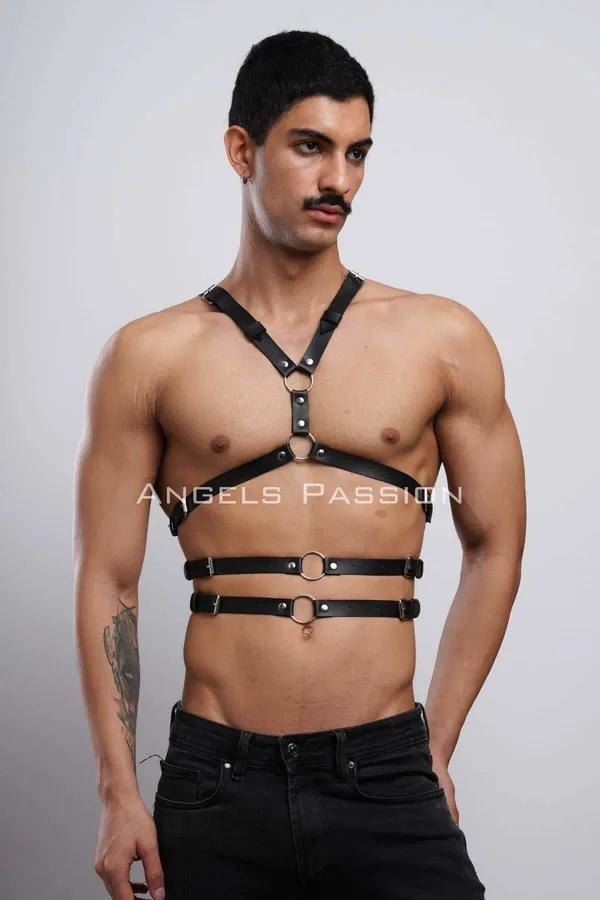 Strappy Cage Body Harness with O-Ring Detail