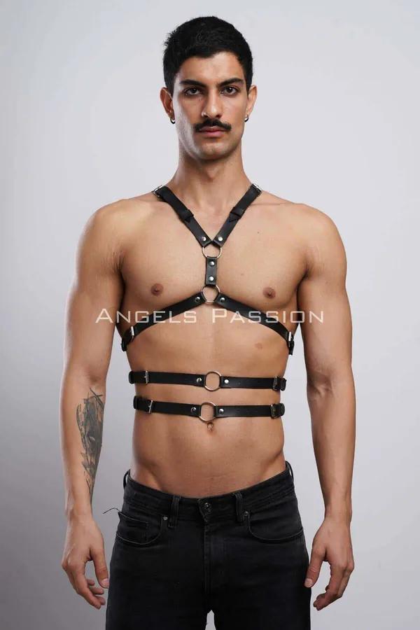 Strappy Cage Body Harness with O-Ring Detail