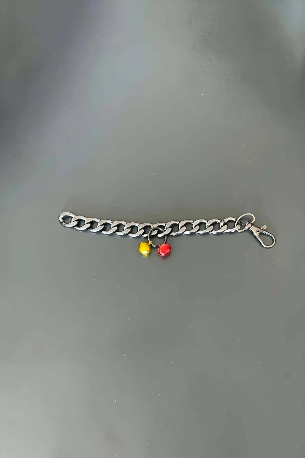 Heavy Duty Silver Chain Harness with Bell Charms