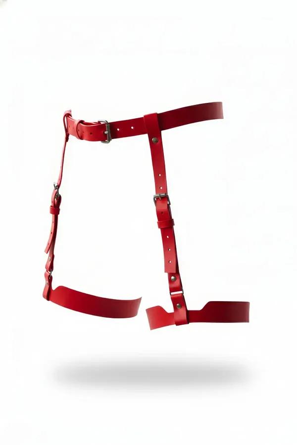 Adjustable Two-Leg Faux Leather Garter Harness