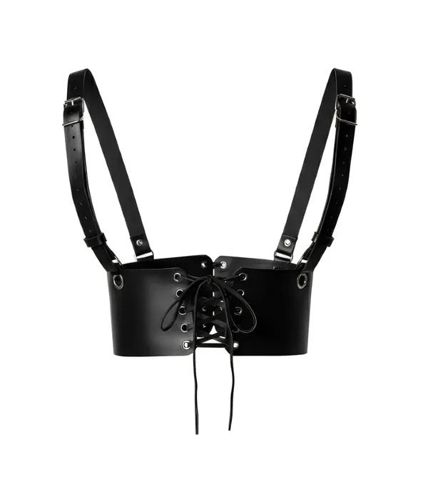 Faux Leather Corset Harness with Adjustable Straps