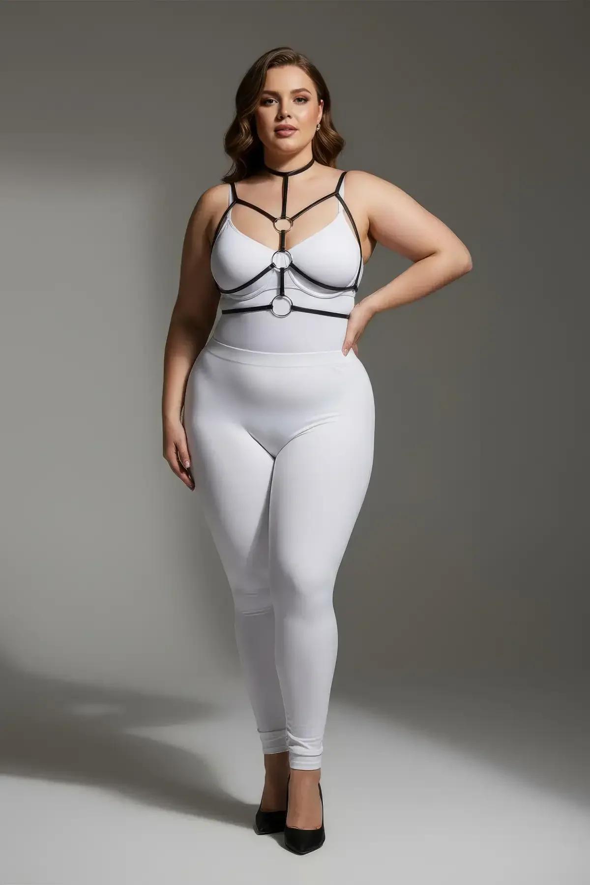 Strappy Body Harness with Double O-Ring Detail
