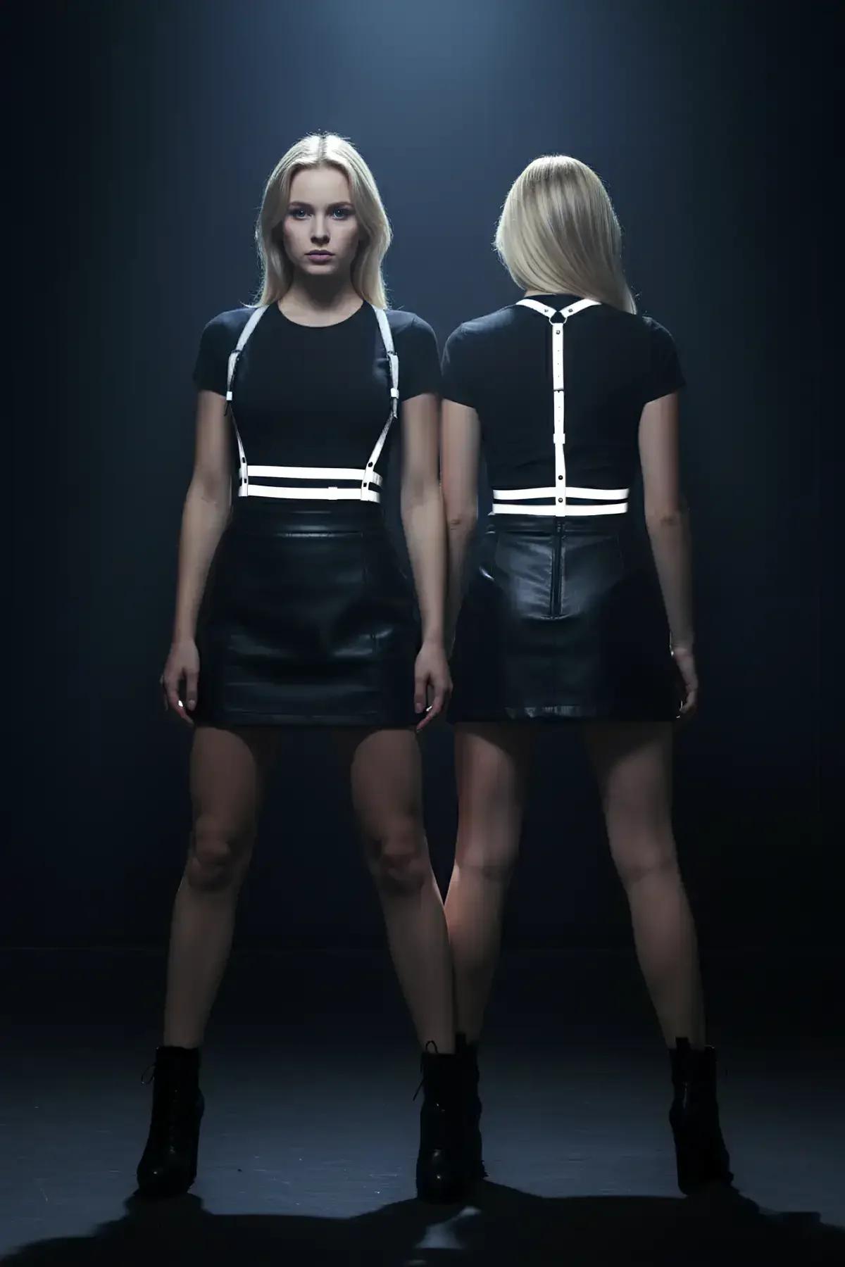 Reflective Chest Harness Women - Adjustable Fashion Accessory