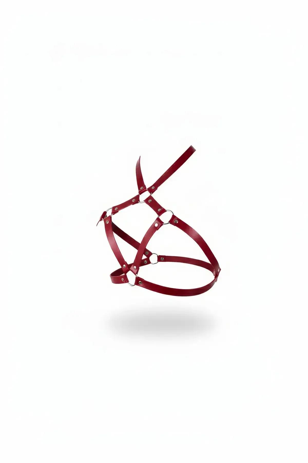 Caged Chest Harness with Silver O-Rings