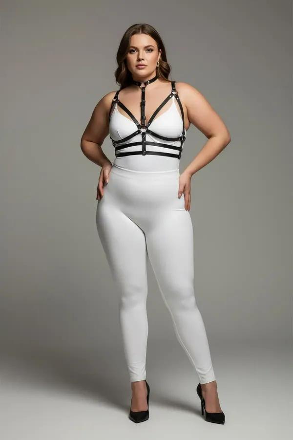 Strappy Choker Harness with O-Ring Detail