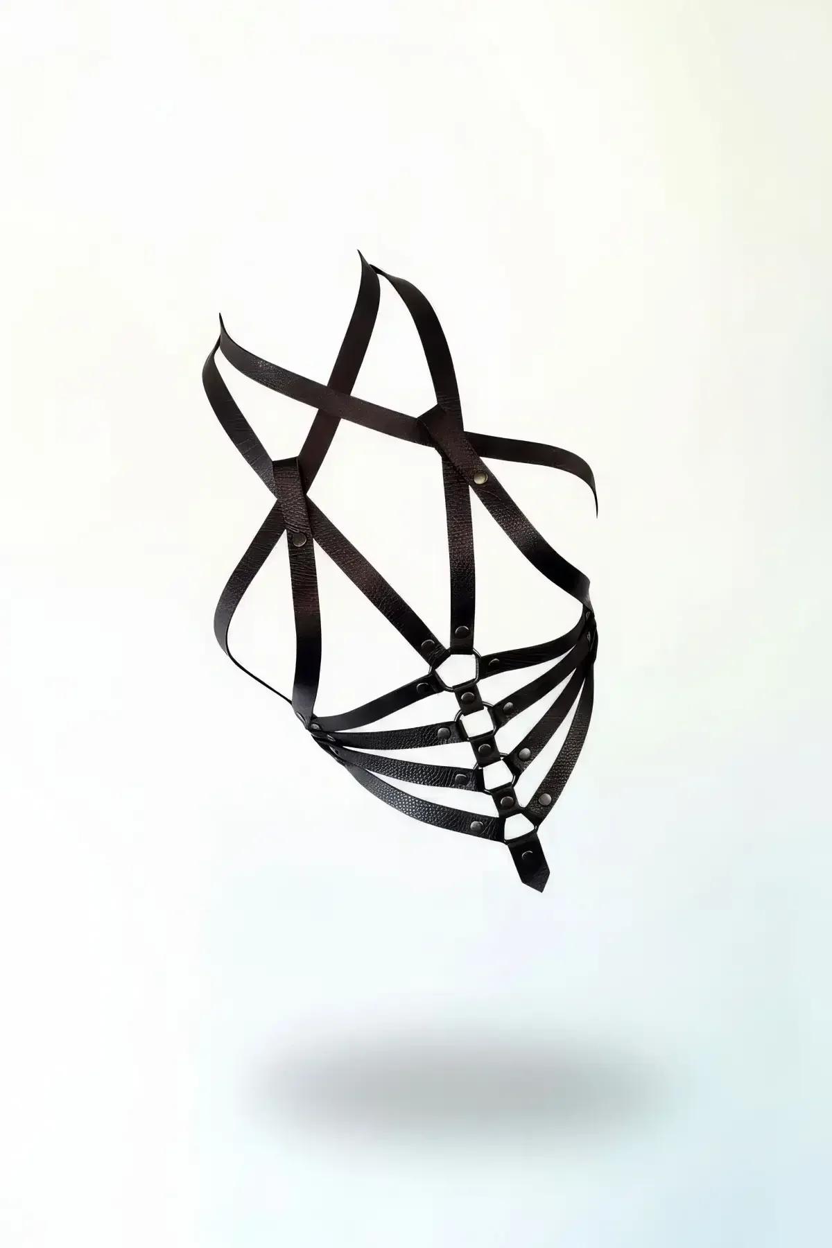 Star Cage Harness with Metal Ring Details
