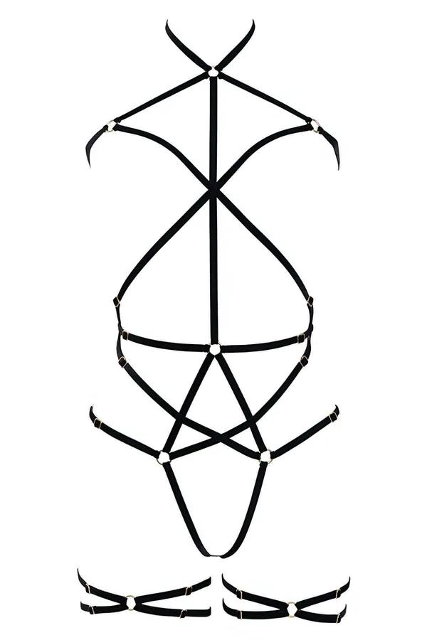 Edgy Rubber Body Harness
