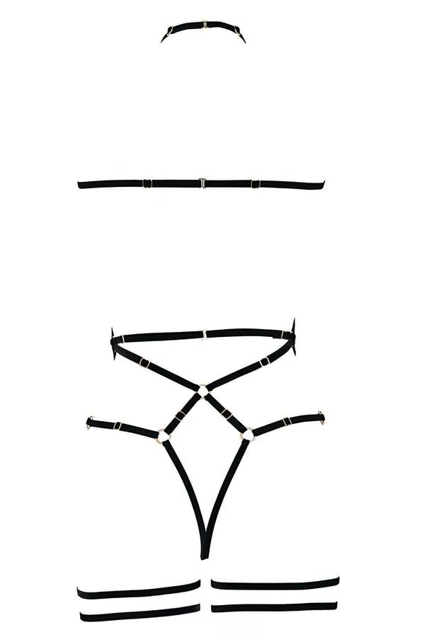 Edgy Rubber Body Harness