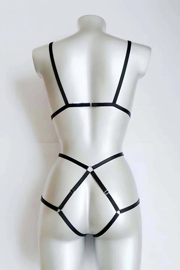 Adjustable Body Harness Strappy Lingerie Top to Bottom