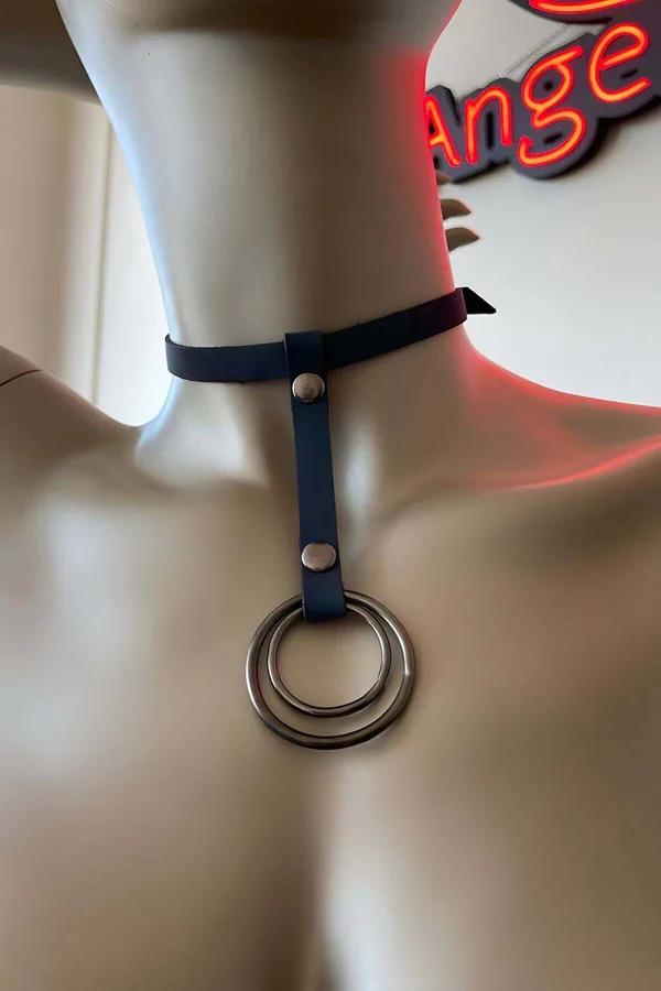 Reflective O-Ring Drop Choker Harness Adjustable