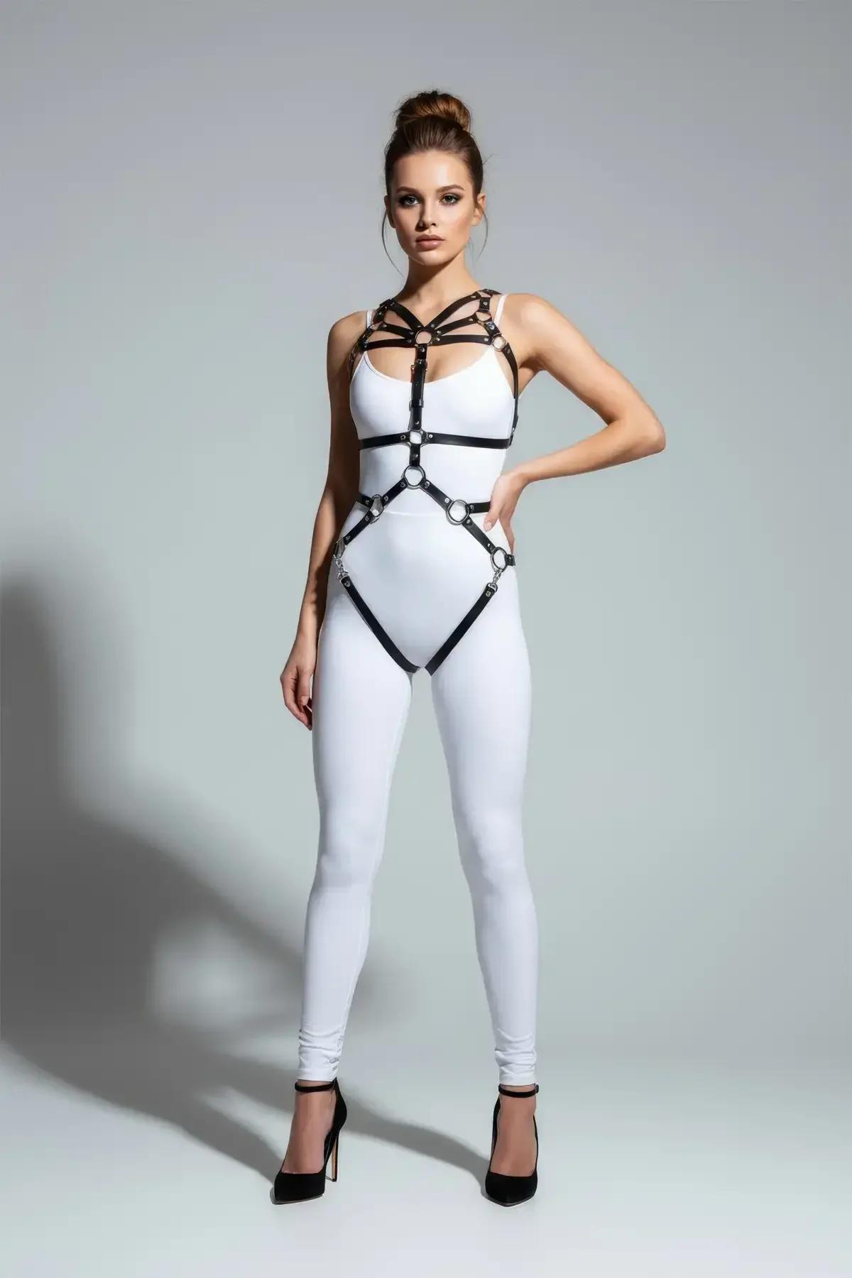 Women's Body Harness Adjustable Faux Leather Fashion Accessory