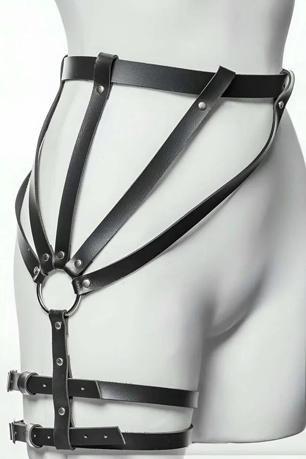 Adjustable Leg Harness for Women β Faux Leather Garter