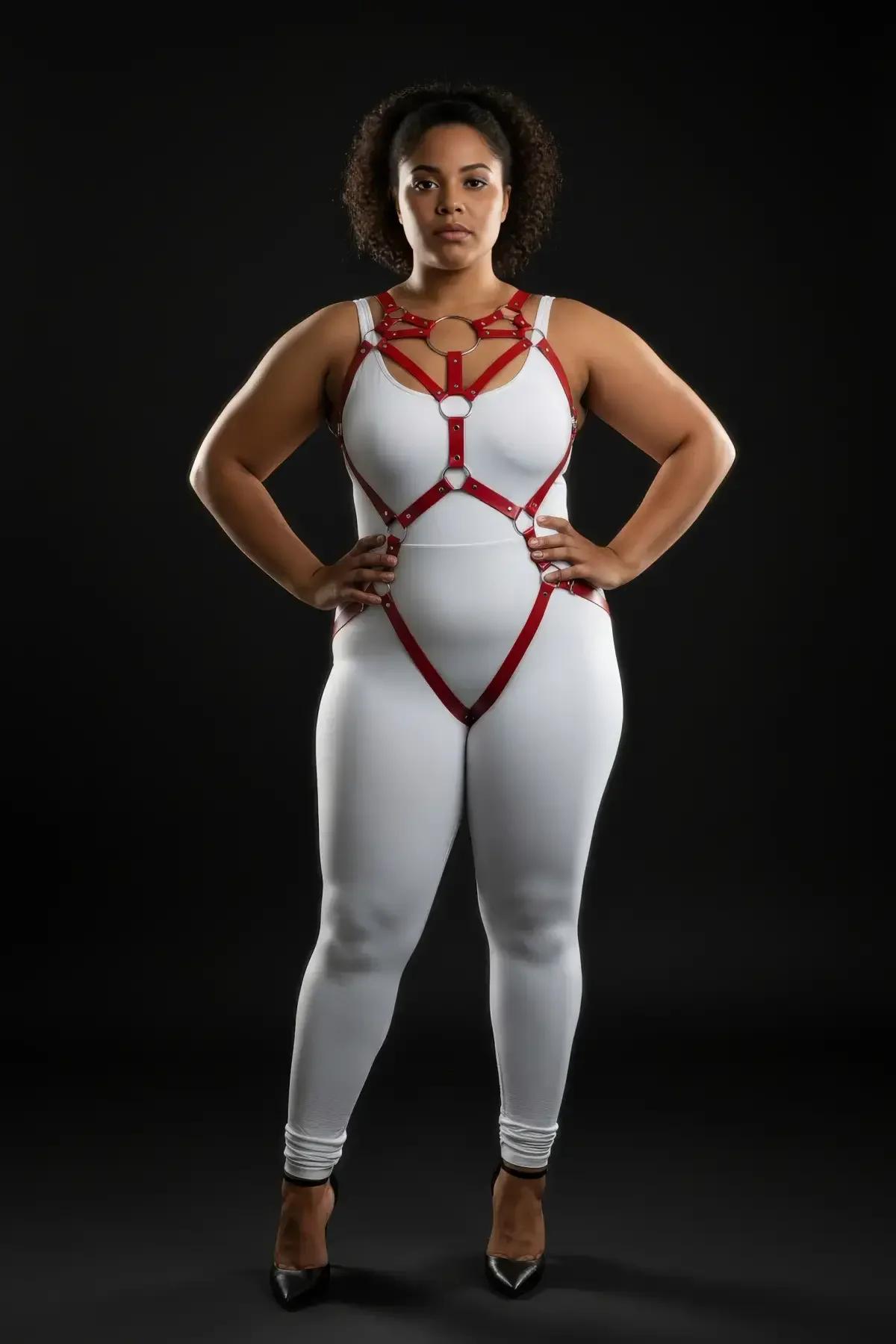 Red Body Harness with Multiple O-Rings