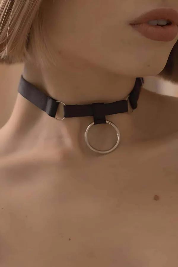Elastic Caged Waist Harness with Garter Straps & Choker