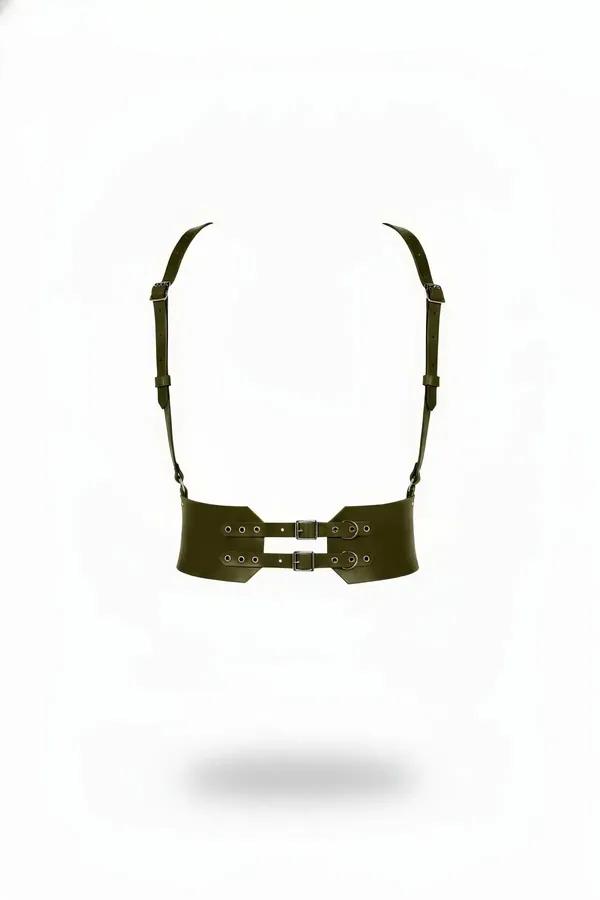 Wide Underbust Harness with Double Buckle Waist Cincher