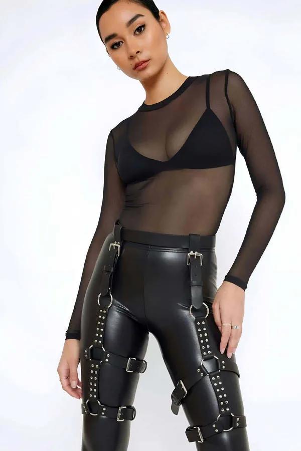 Leather Leg Harness Belt - Adjustable Thigh Accessory