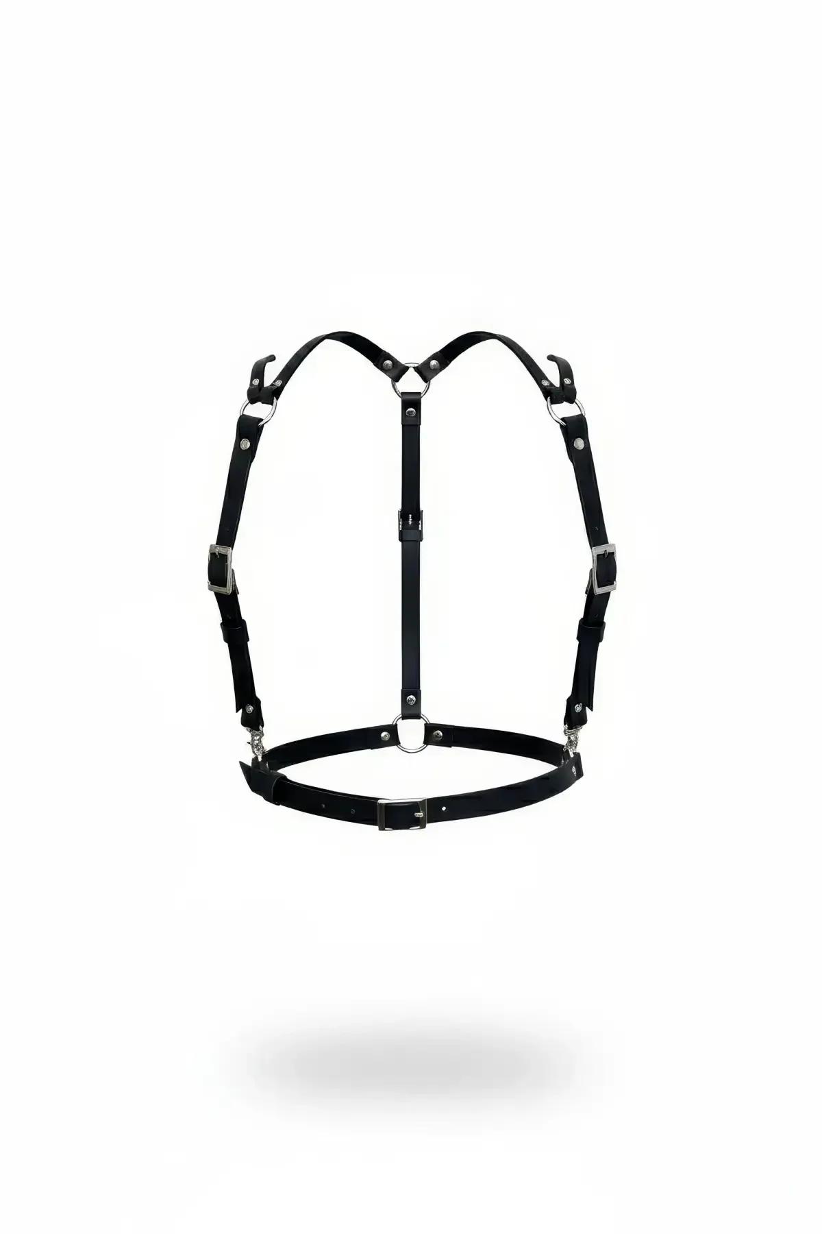 Adjustable Strappy Chest Harness with Front O-Ring