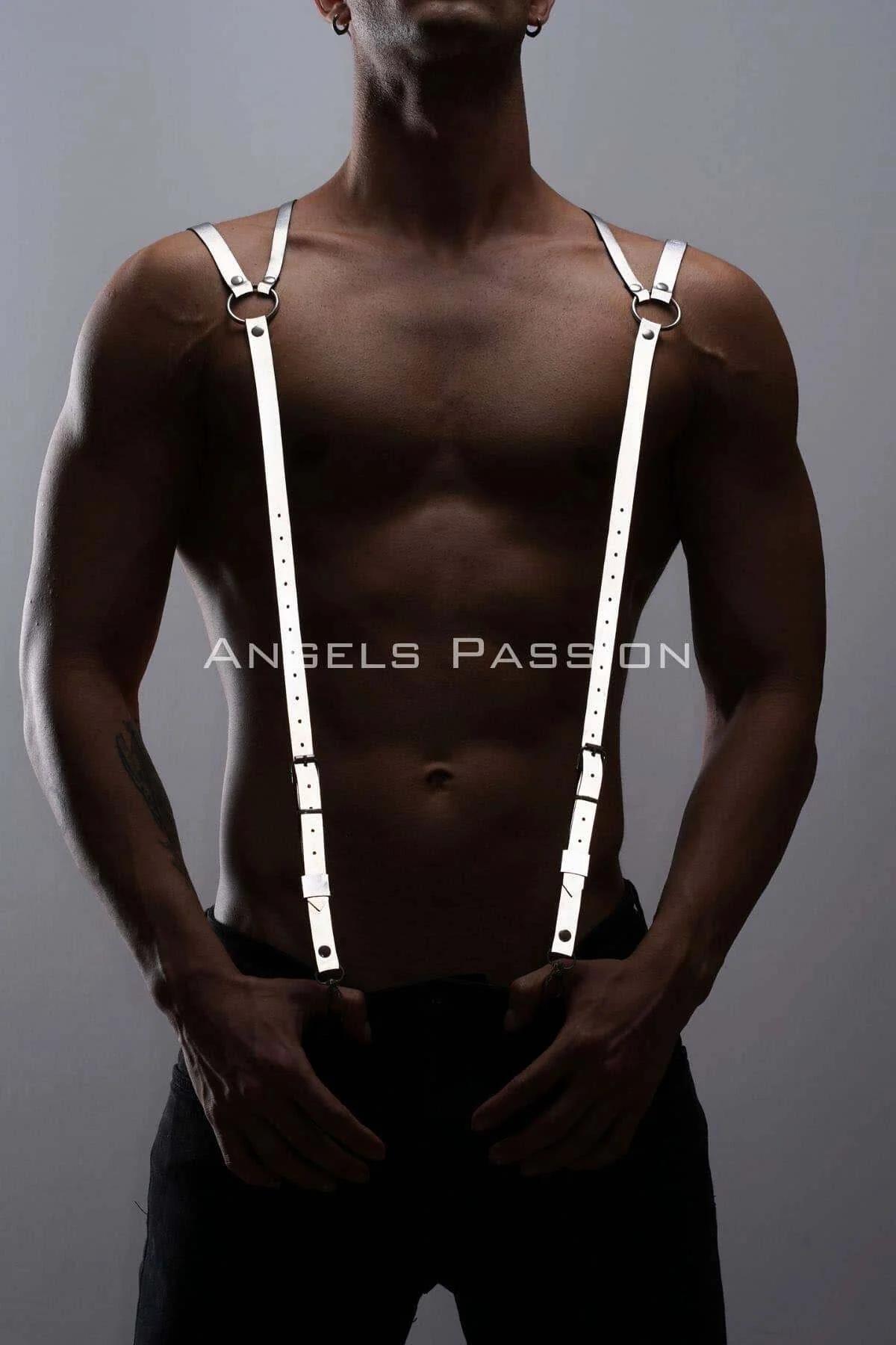 Reflective Men's Shoulder Harness - Adjustable Fashion Accessory