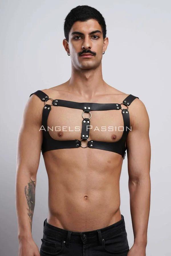 Adjustable Chest Harness with O-Ring Accents