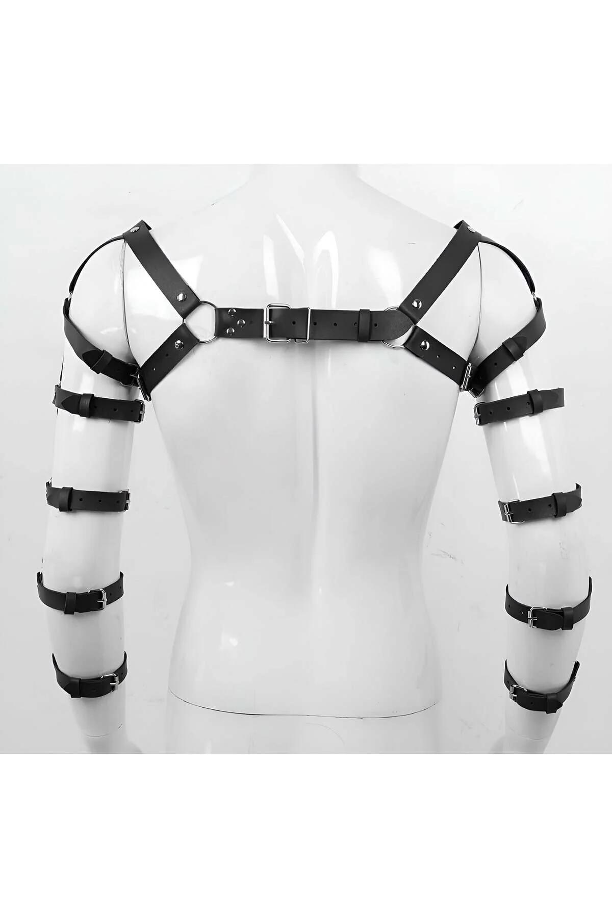 Men's Leather Arm & Shoulder Harness – Adjustable Style