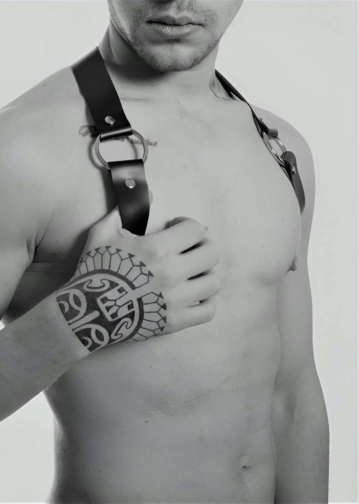 Men's Leather Shoulder Harness – Adjustable & Durable Style
