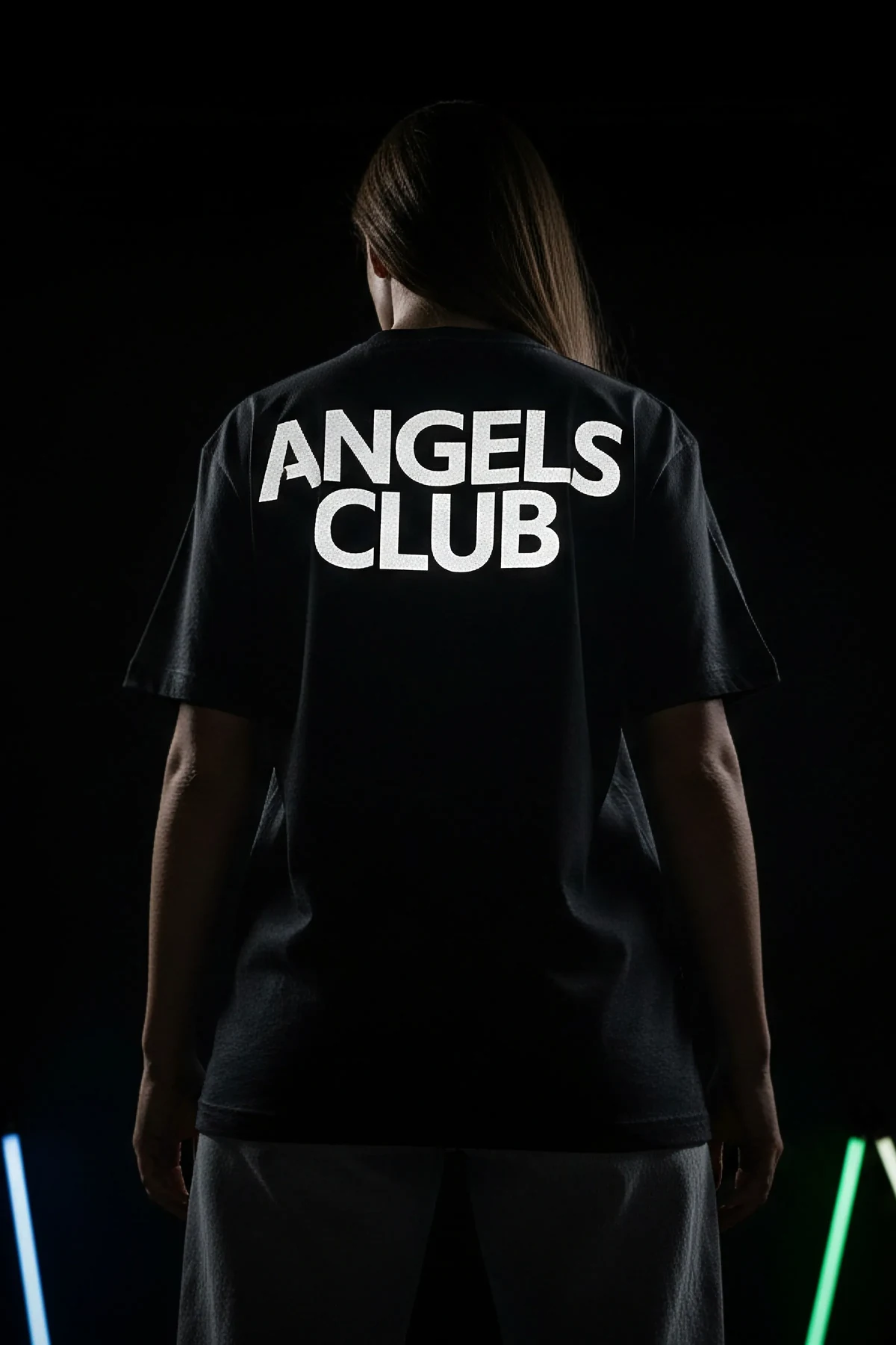 Men's Black Oversized Reflective T-Shirt with Unique Print