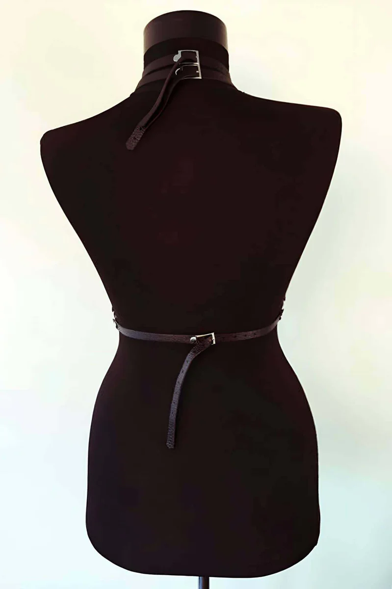 Chest Harness Faux Leather Adjustable Strappy Body Accessory