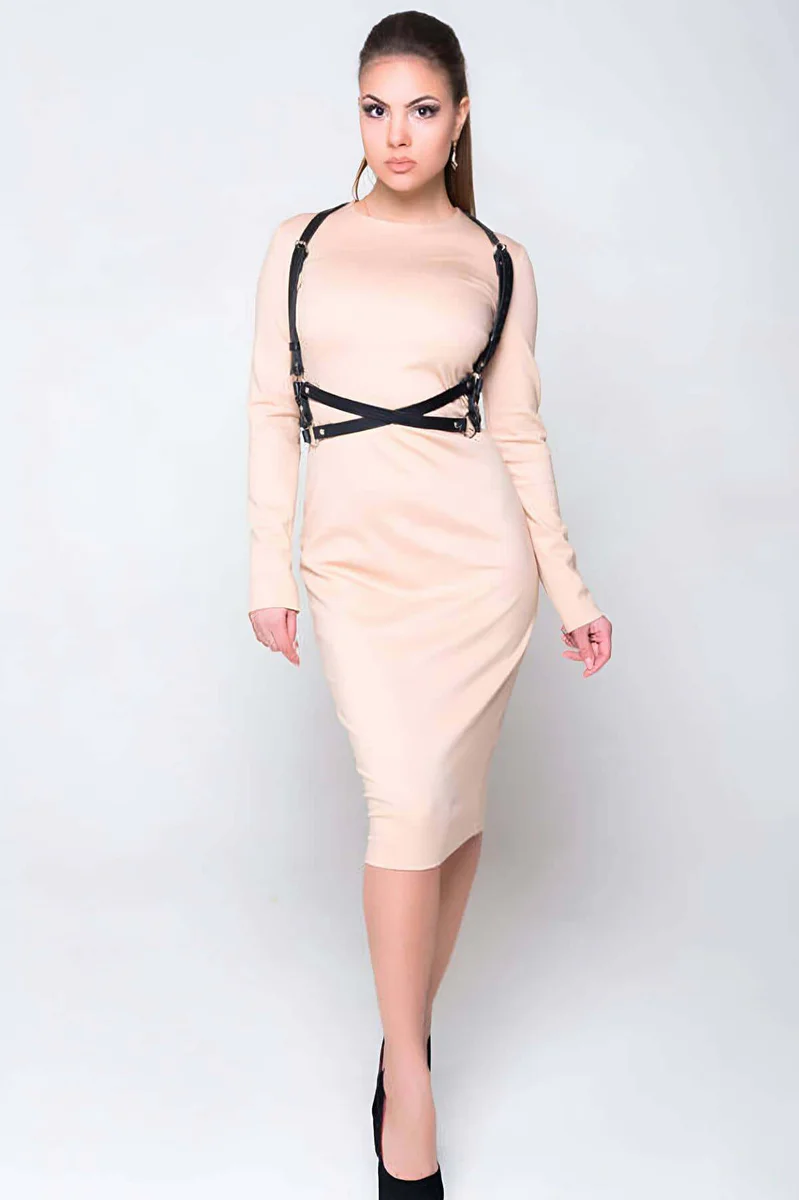 Women's Chest Harness Accessory – Faux Leather Fashion Body Straps