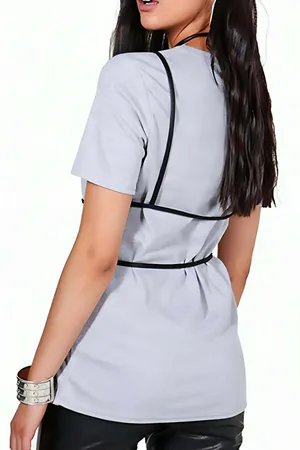 Chest Harness Faux Leather O-Ring Body Strap Choker