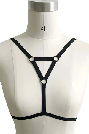 Adjustable Elastic Chest Harness Bra Strappy Body Top