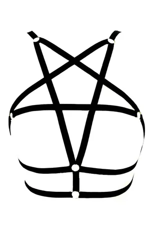 Women's Chest Harness Lingerie Strappy Pentagram Design