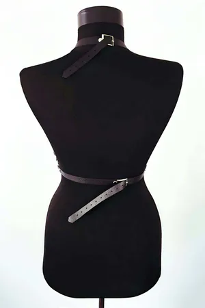 Faux Leather Chest Harness | Adjustable Body Harness for Women